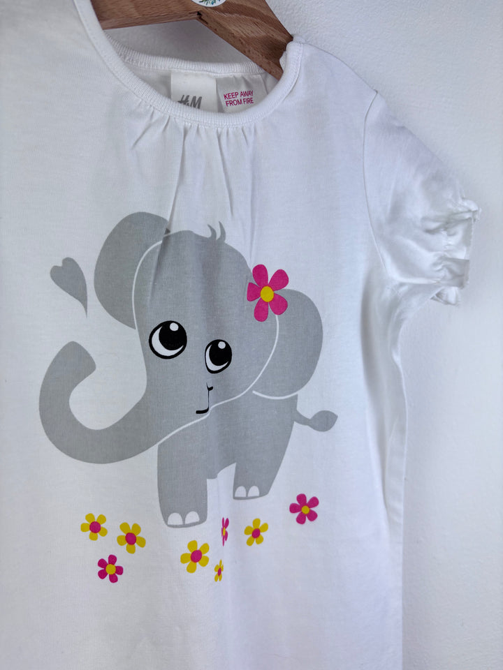 H&M Pink And White Romper Set 6-9 Months