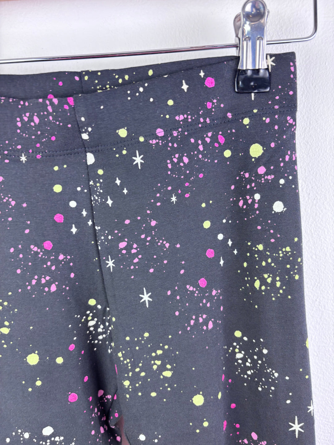 M&S Navy Galaxy Print Leggings 8-9 Years