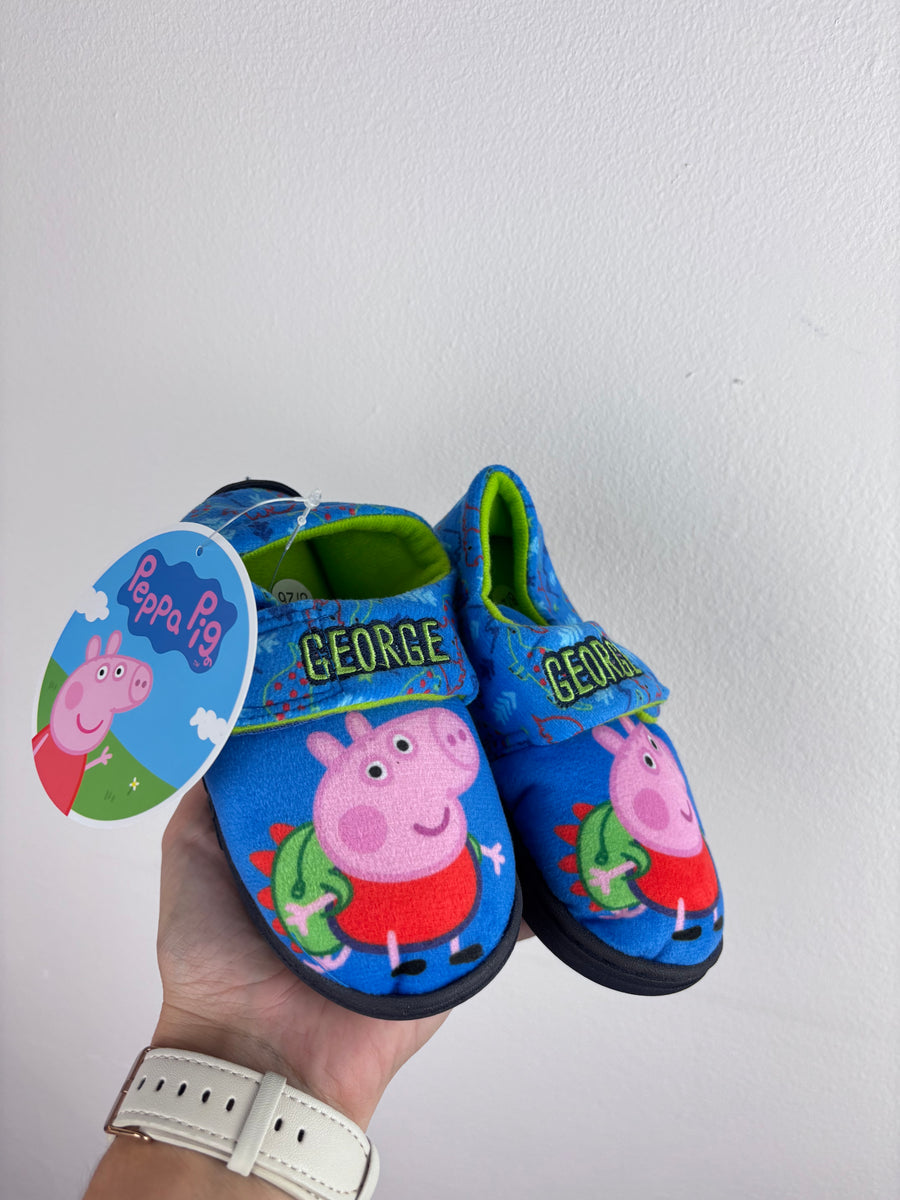 Peppa Pig George Slippers UK 8-Slippers-Second Snuggle Preloved