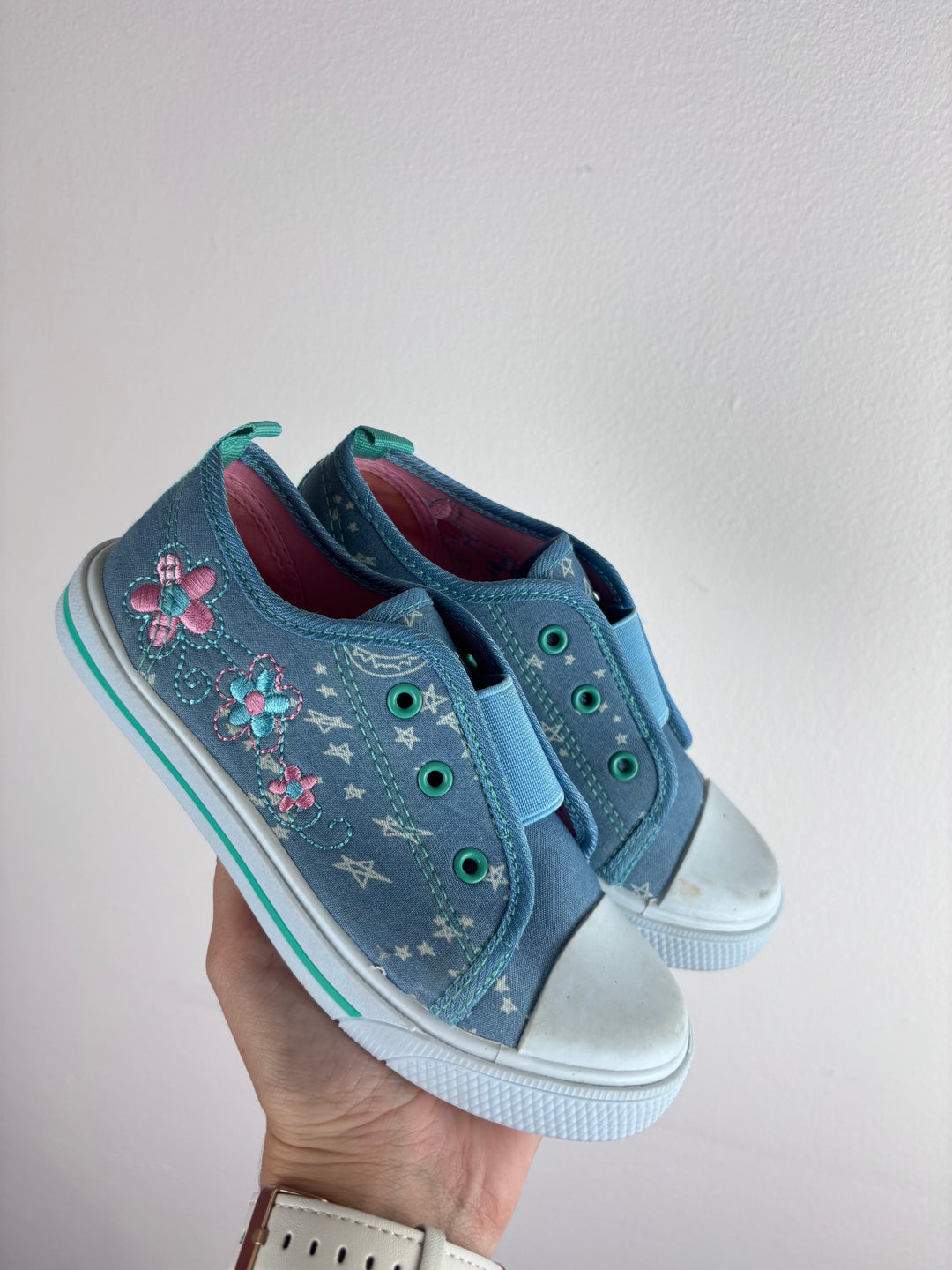 Chatterbox Blue Floral Shoes UK 12