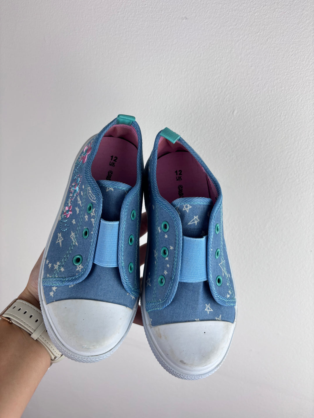 Chatterbox Blue Floral Shoes UK 12