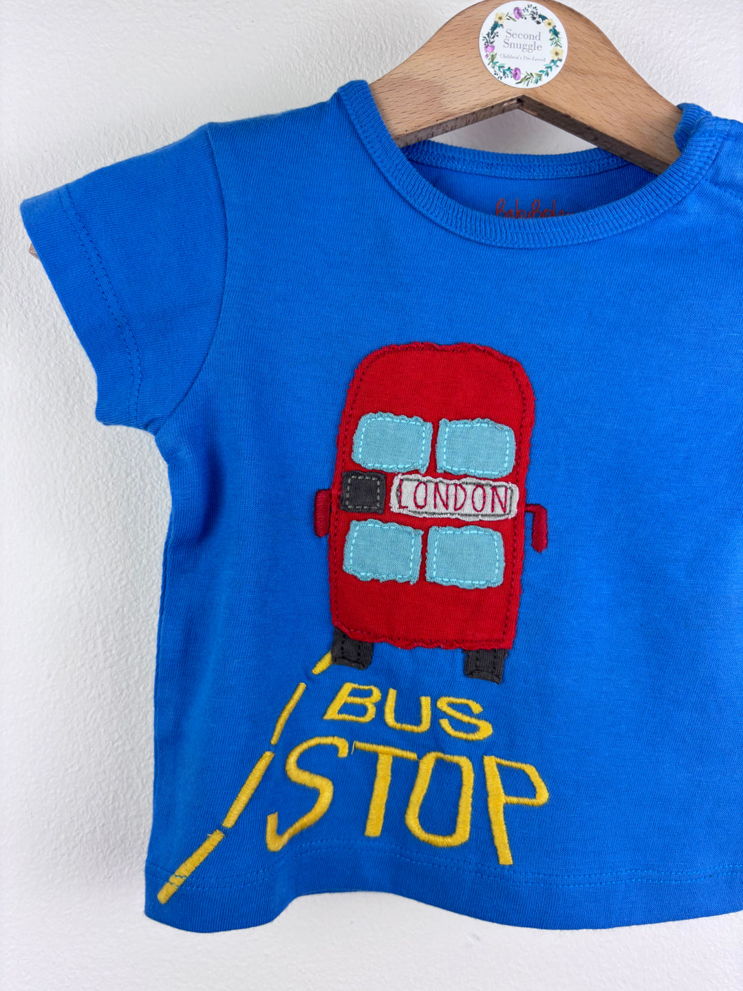 Baby Boden Blue Top Set with Seagull and London Bus 0-3 Months-Tops-Second Snuggle Preloved