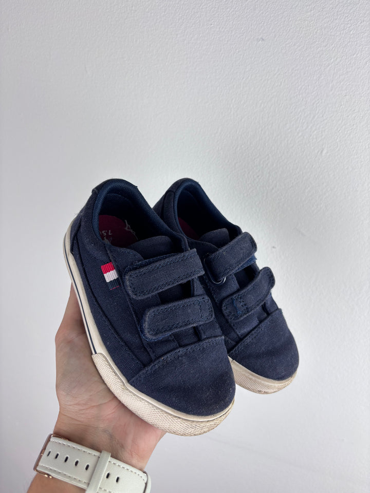 Next Navy Canvas Trainers UK 7.5