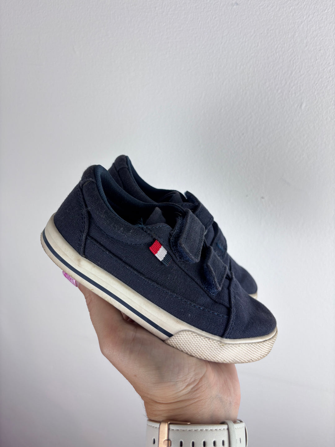 Next Navy Canvas Trainers UK 7.5