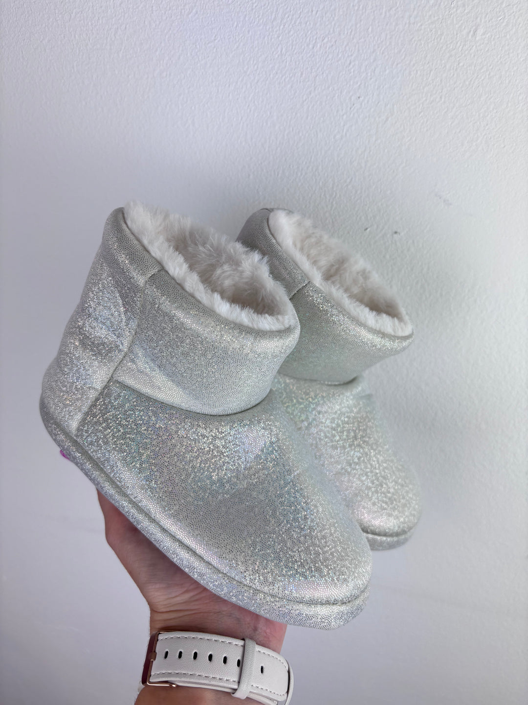 Unbranded Silver Glitter Boots UK 9