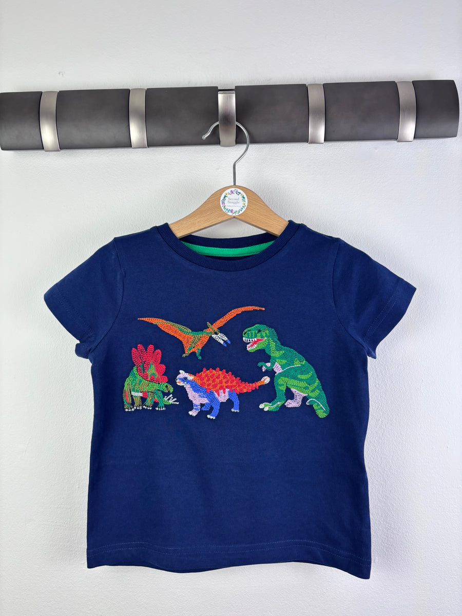 Boden Navy Dinosaur T-Shirt 12-18 Months-Tops-Second Snuggle Preloved