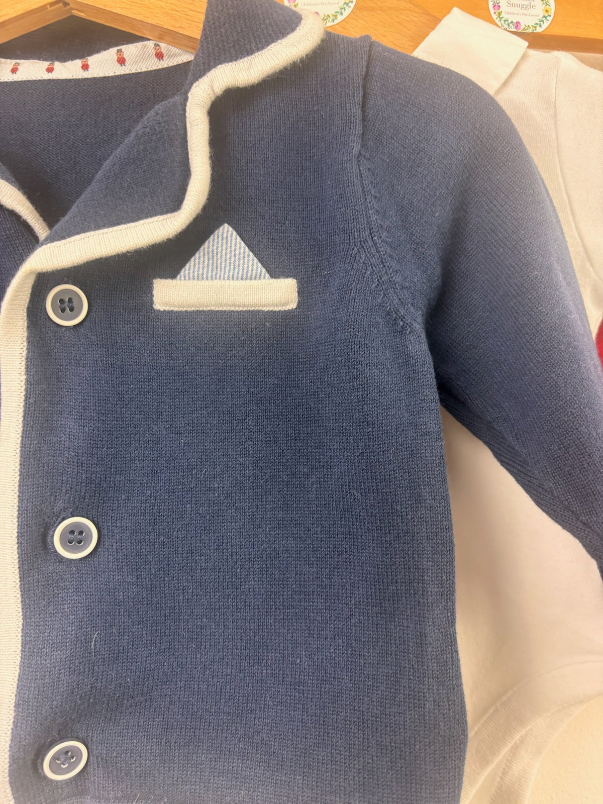 Mothercare Navy Blazer Bodysuit & Red Shorts Set 3-6 Months-Sets-Second Snuggle Preloved