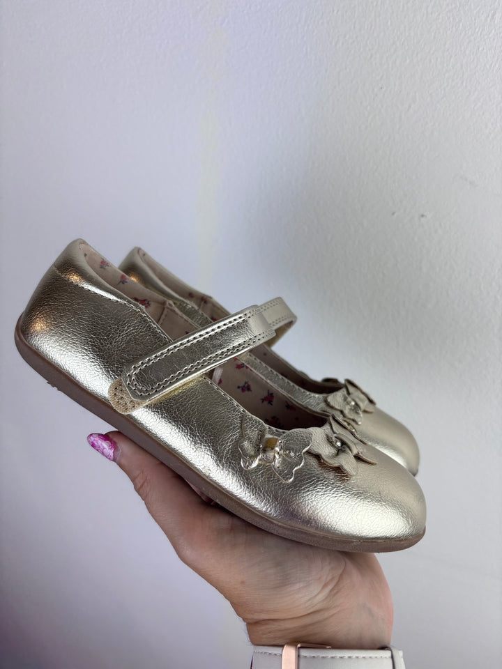 Next Gold Bow Party Shoes UK 10.5-Shoes-Second Snuggle Preloved
