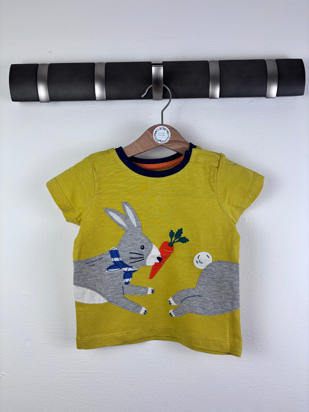 Boden Yellow Bunny T-Shirt 3-6 Months-Tops-Second Snuggle Preloved