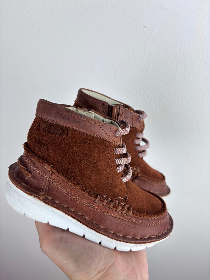 Clarks Brown Suede Boots UK 5.5 F-Boots-Second Snuggle Preloved