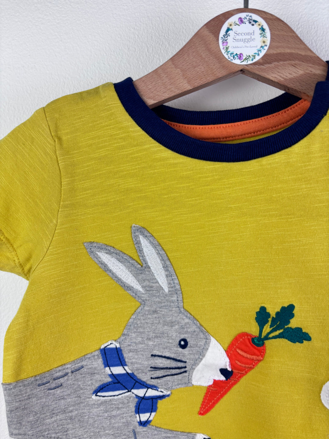 Boden Yellow Bunny T-Shirt 3-6 Months-Tops-Second Snuggle Preloved