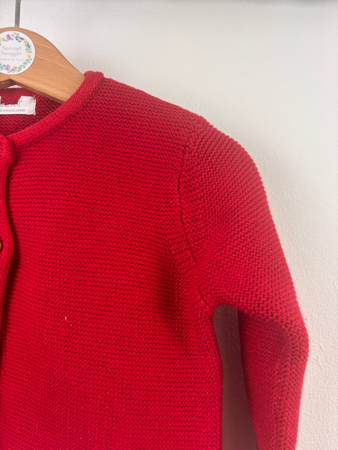 Next Red Knitted Cardigan 18-24 Months-Cardigans-Second Snuggle Preloved