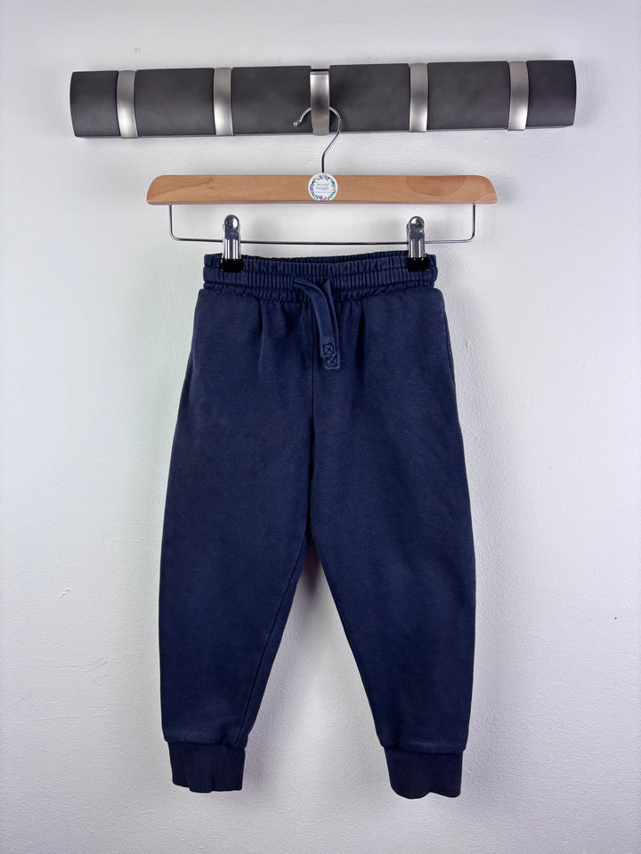 Next Navy Joggers Drawstring 3-4 Years-Trousers-Second Snuggle Preloved