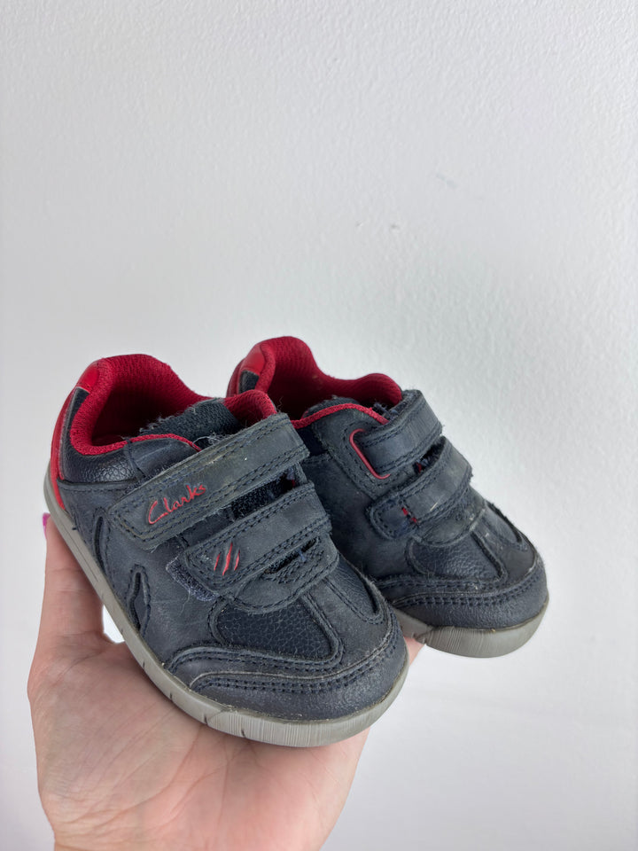 Clarks Black and Red Trainers UK 4 F-Shoes-Second Snuggle Preloved