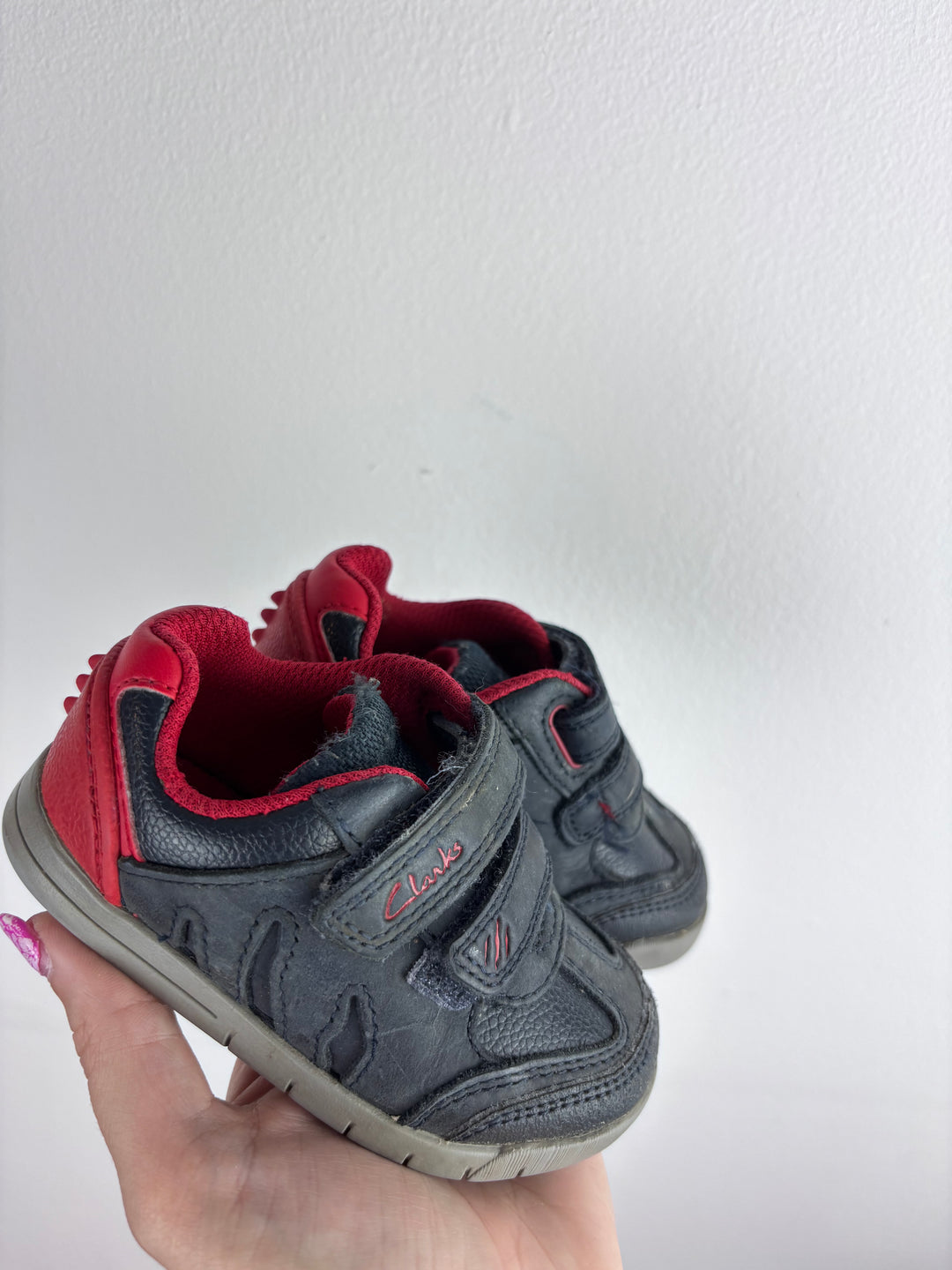 Clarks Black and Red Trainers UK 4 F-Shoes-Second Snuggle Preloved