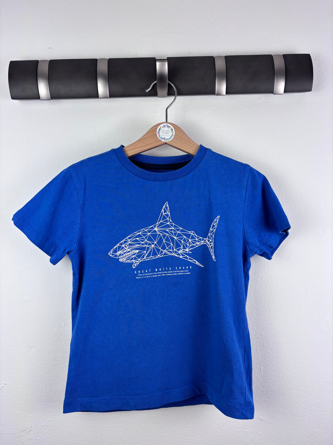 Next Blue T-Shirt Shark Print 2-3 Years-Tops-Second Snuggle Preloved