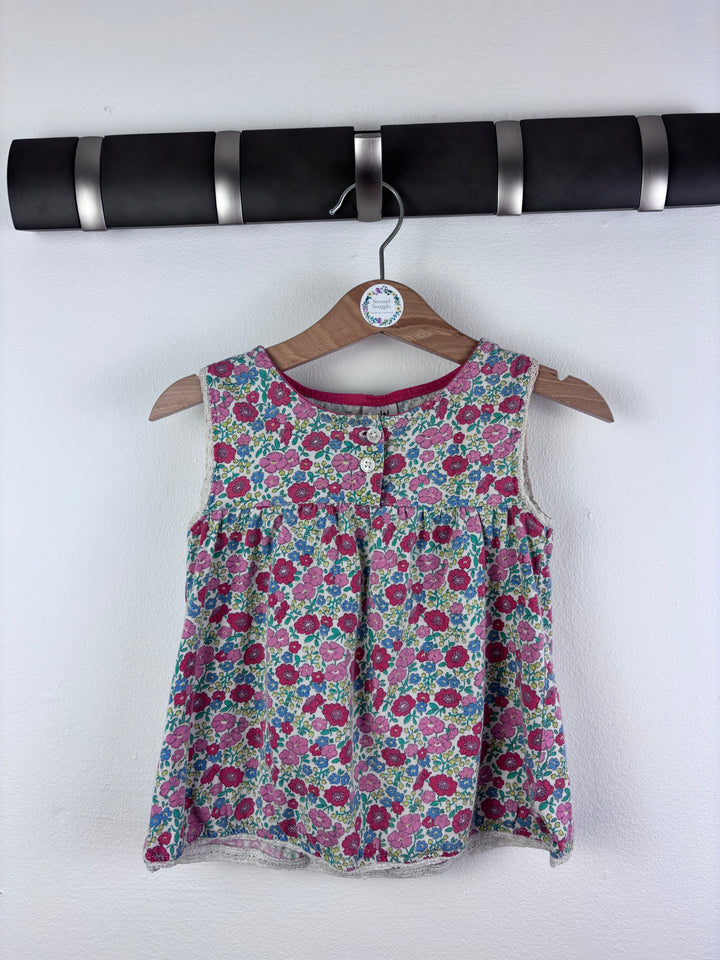 Boden Pink Floral Sleeveless Top 2-3 Years-Tops-Second Snuggle Preloved