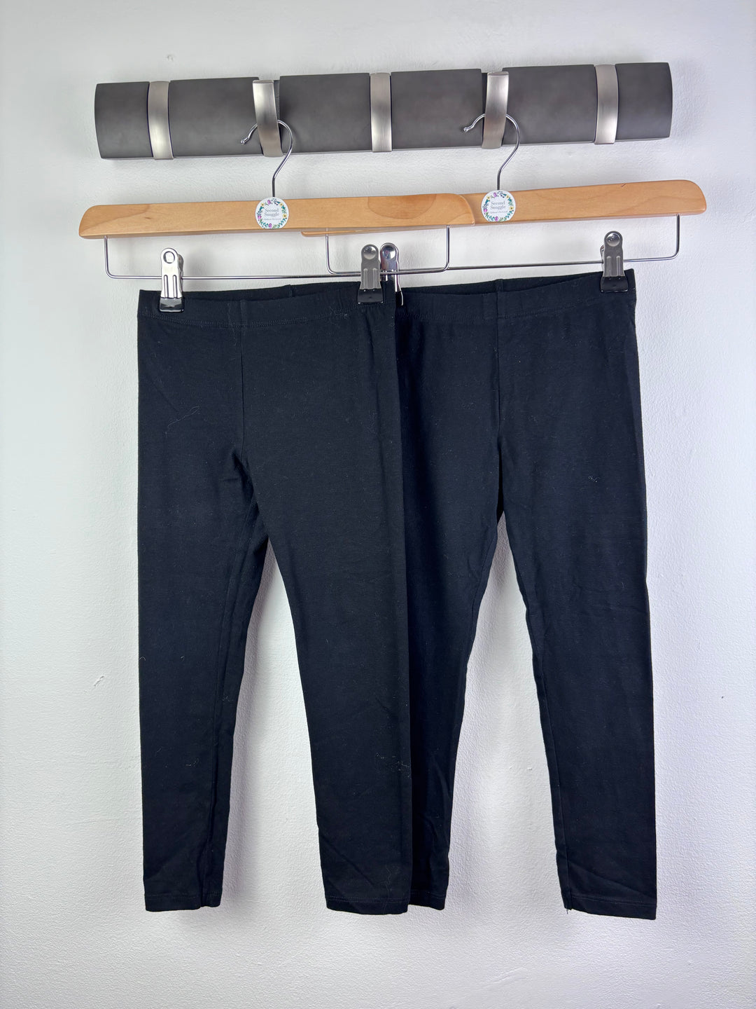 H&M Black Leggings Two Pack 3-4 Years-Leggings-Second Snuggle Preloved
