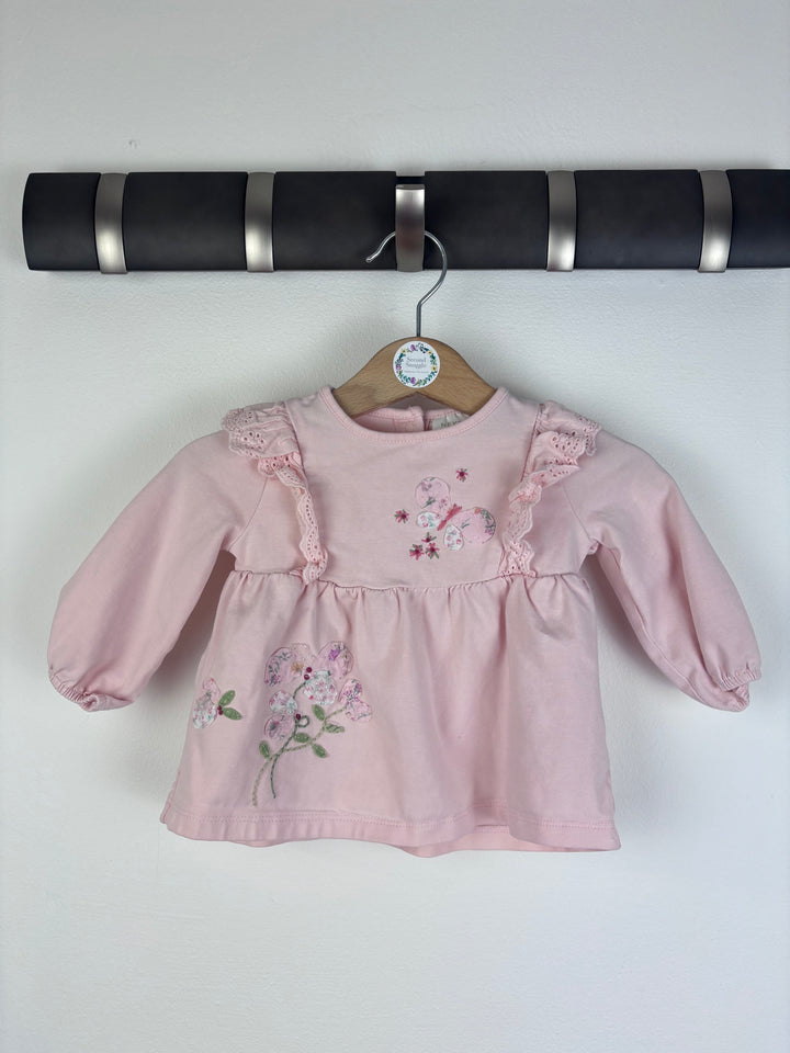 Next Pink Embroidered Top 3-6 Months