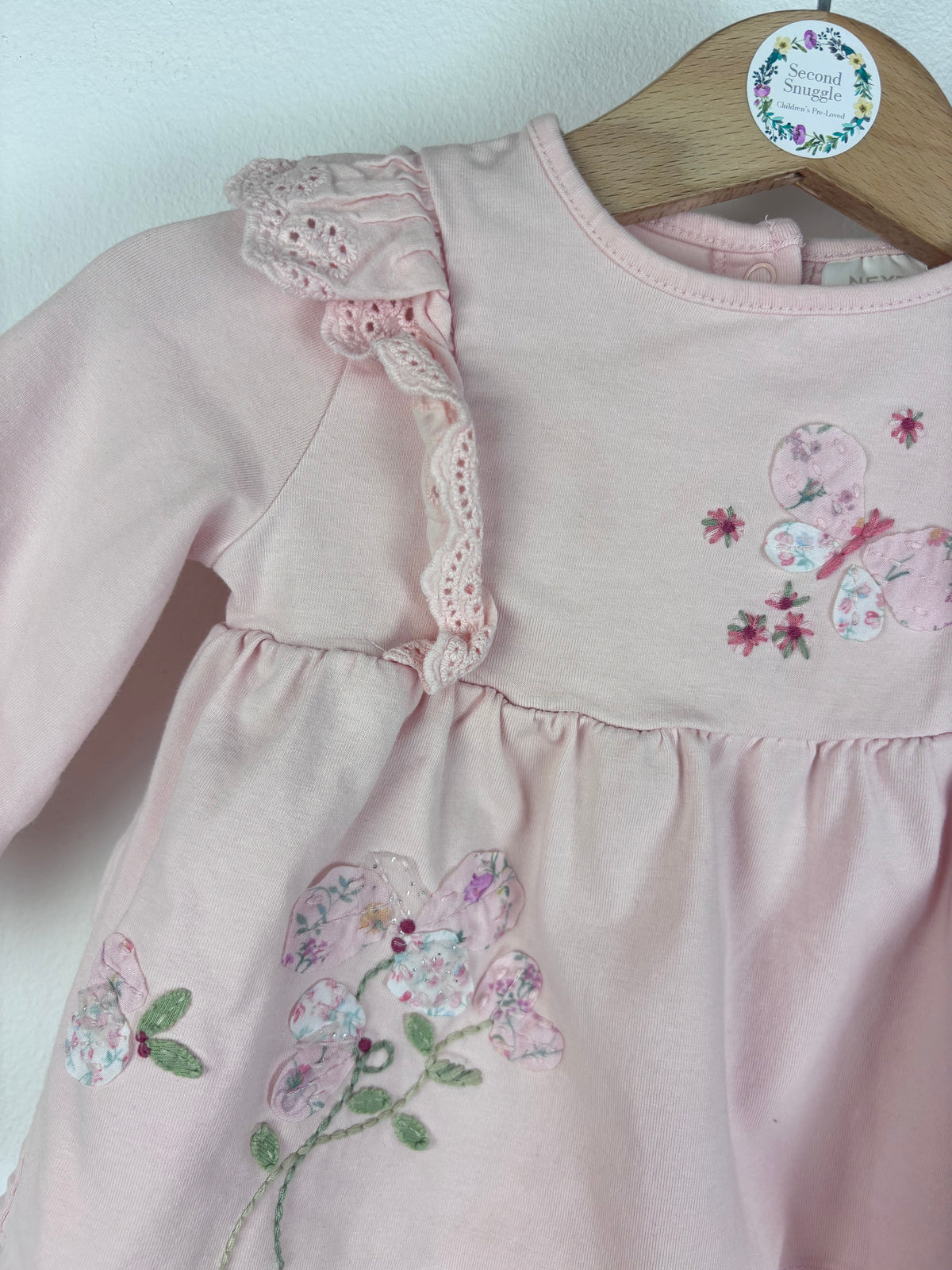 Next Pink Embroidered Top 3-6 Months-Tops-Second Snuggle Preloved