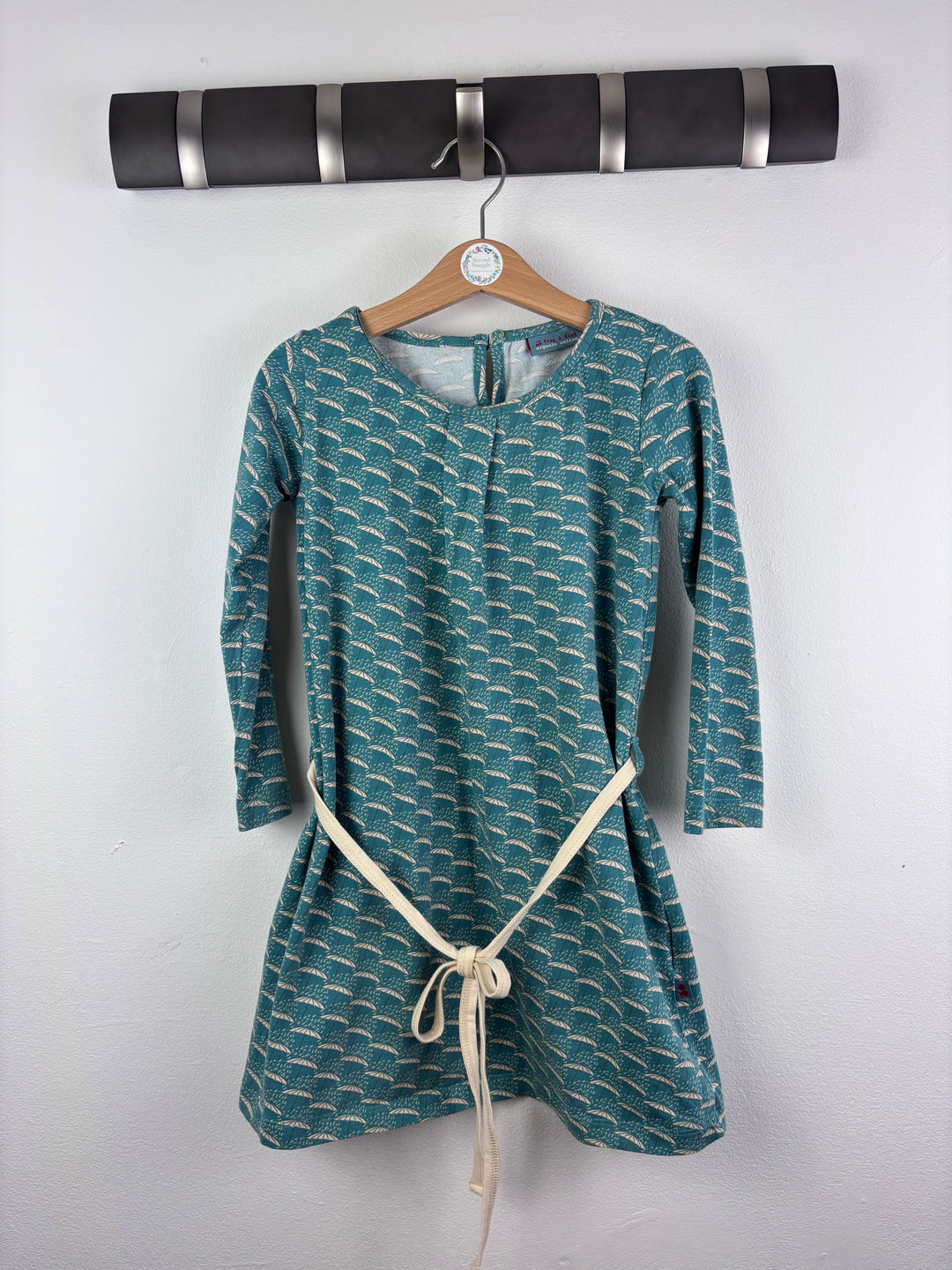 Froy & Dind Green Long Sleeve Dress 110/116 (5-6 Years)-Dresses-Second Snuggle Preloved