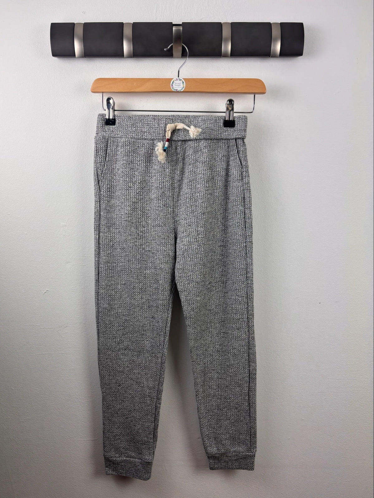 Sol Angels Grey Textured Joggers 8 Years-Trousers-Second Snuggle Preloved