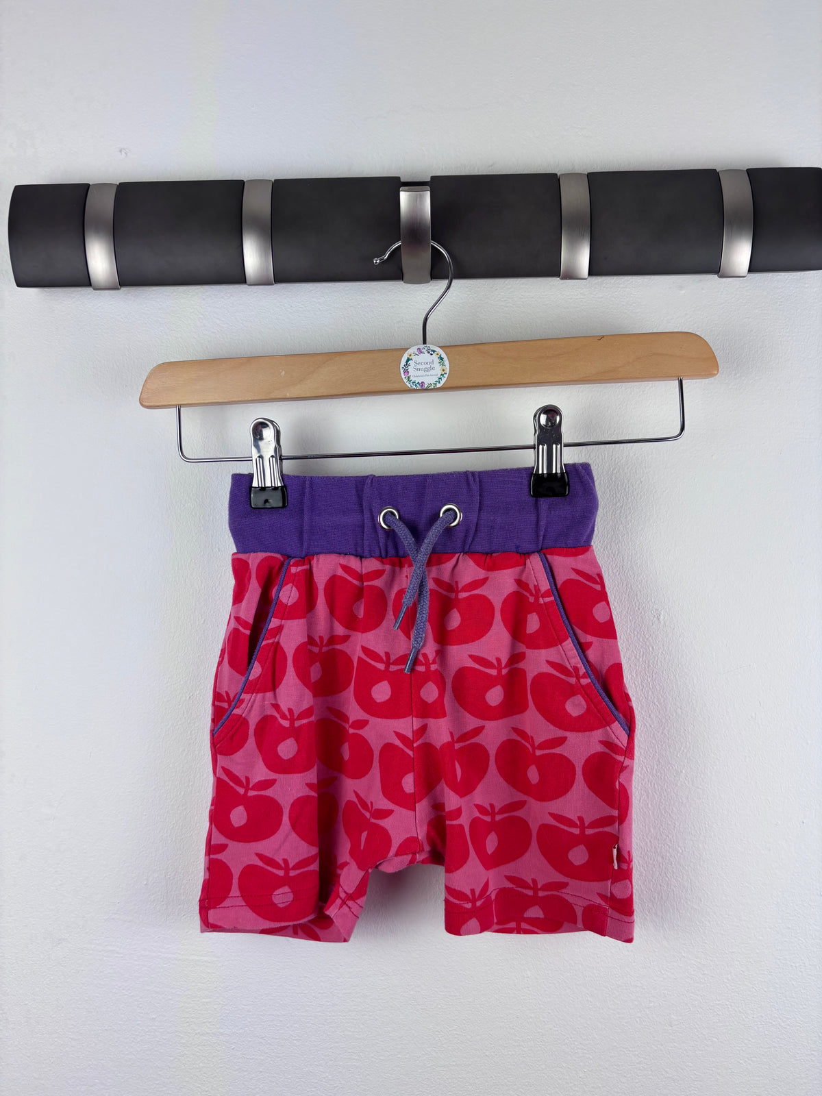 Smafolk Pink Apple Print Shorts 18-24 Months-Shorts-Second Snuggle Preloved
