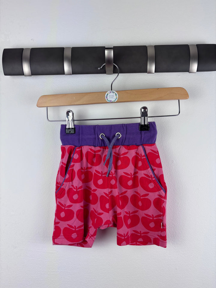 Smafolk Pink Apple Print Shorts 18-24 Months