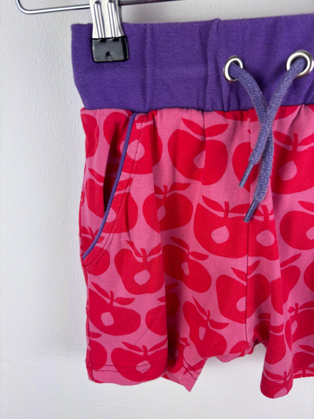 Smafolk Pink Apple Print Shorts 18-24 Months-Shorts-Second Snuggle Preloved