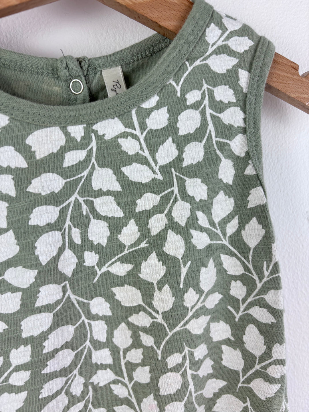 Rylee + Cru Sage Leaf Print Romper 18-24 Months