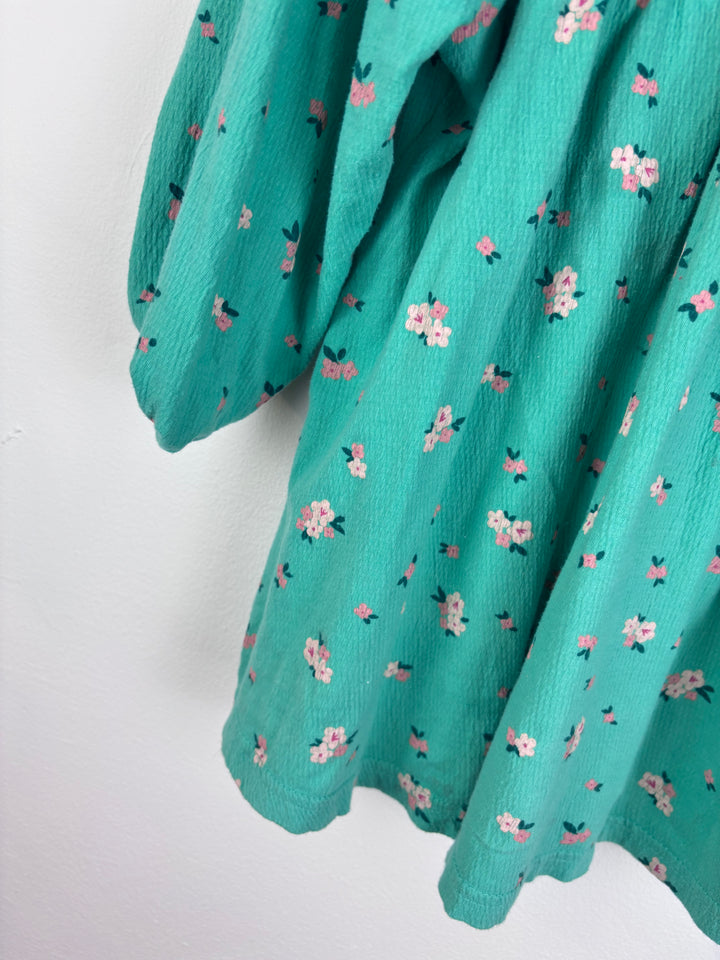 Nutmeg Green Floral Dress 3-4 Years