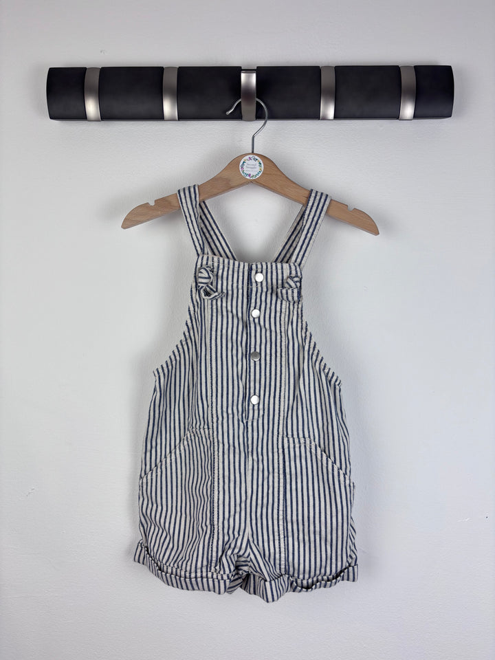 Zara Striped Dungaree Romper 2-3 Years