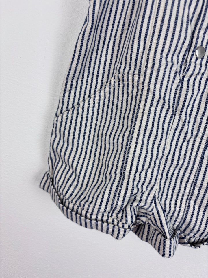 Zara Striped Dungaree Romper 2-3 Years