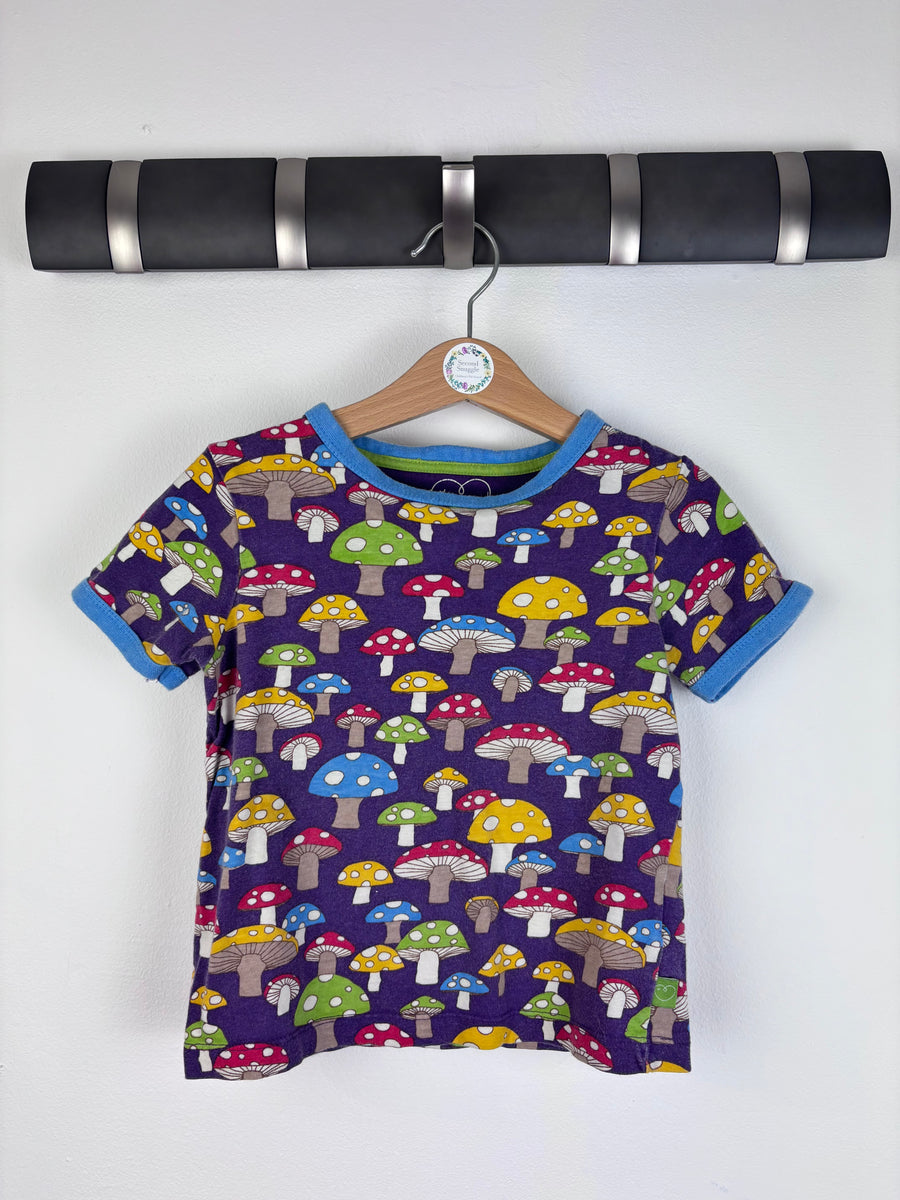 Little Bird Mushroom Print T Shirt 2-3 Years-Tops-Second Snuggle Preloved