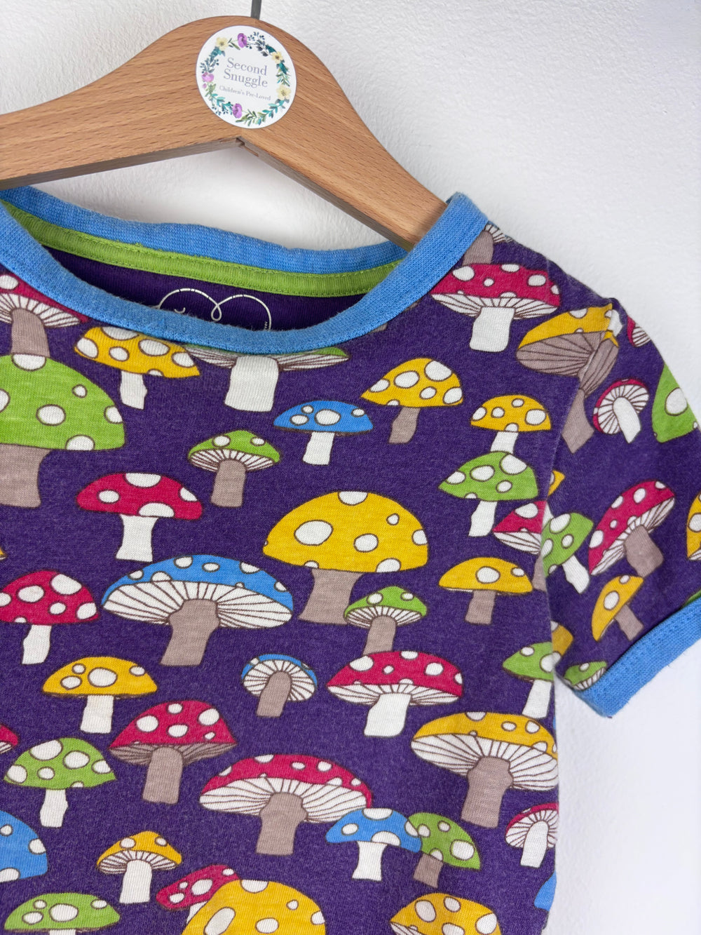 Little Bird Mushroom Print T Shirt 2-3 Years-Tops-Second Snuggle Preloved