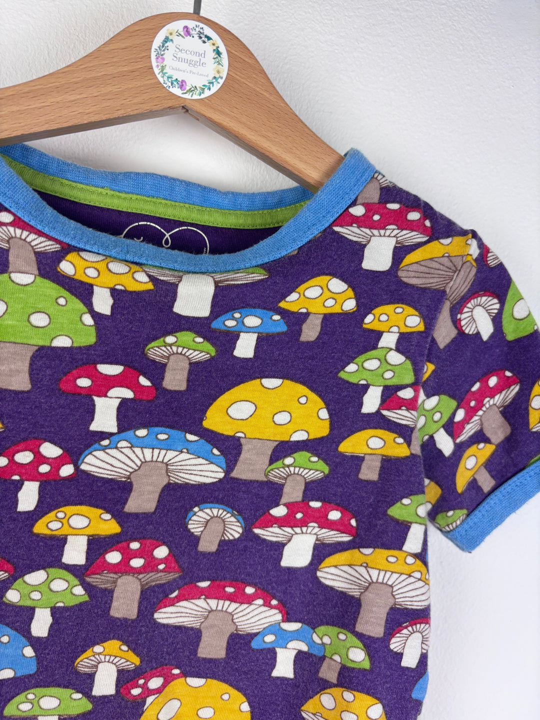 Little Bird Mushroom Print T Shirt 2-3 Years-Tops-Second Snuggle Preloved