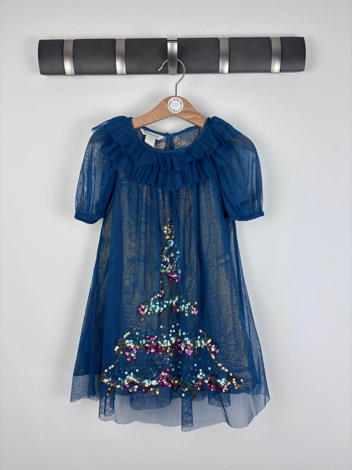 Monsoon Blue Sequin Dress 3 Years
