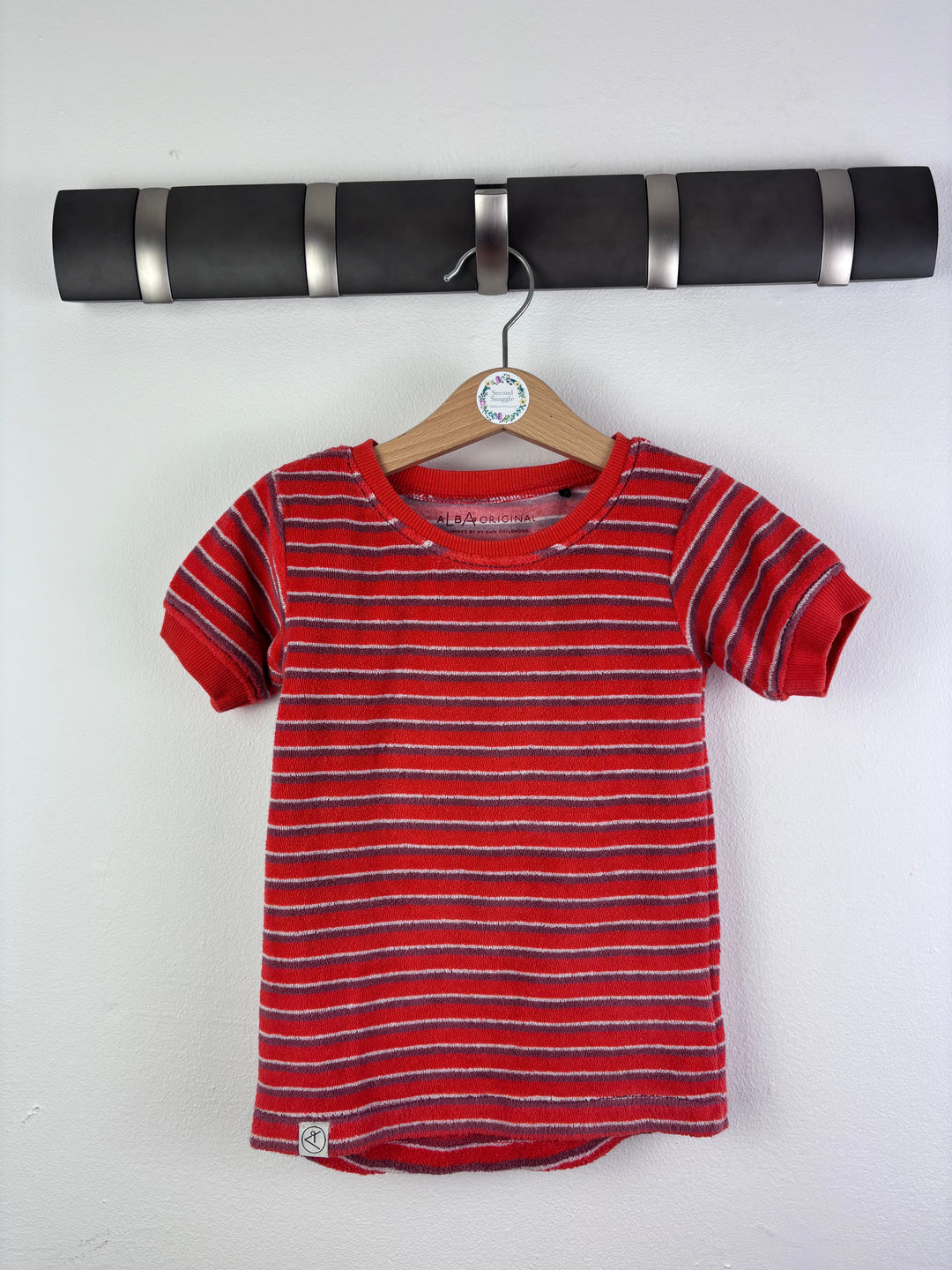 Alba Red Stripe Towelling Top 2-3 Years