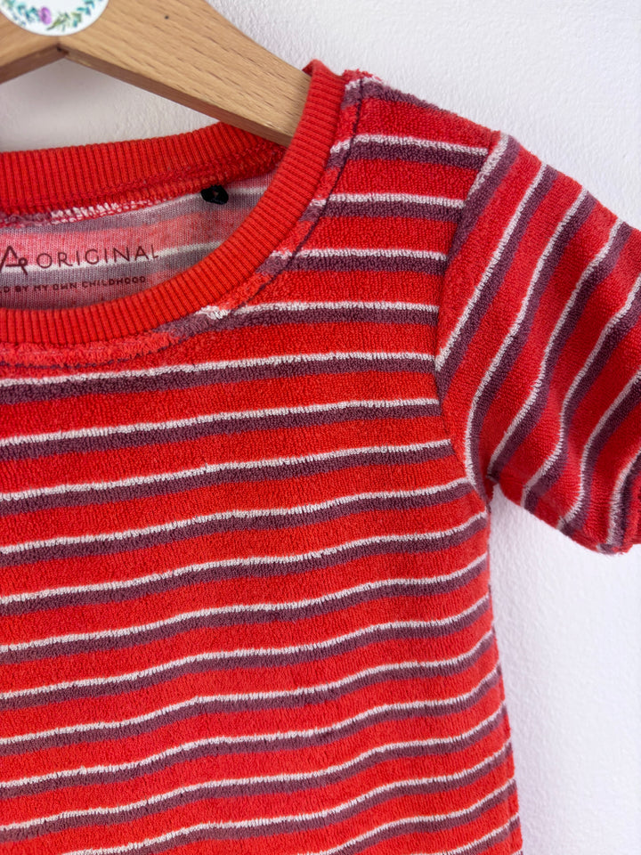 Alba Red Stripe Towelling Top 2-3 Years
