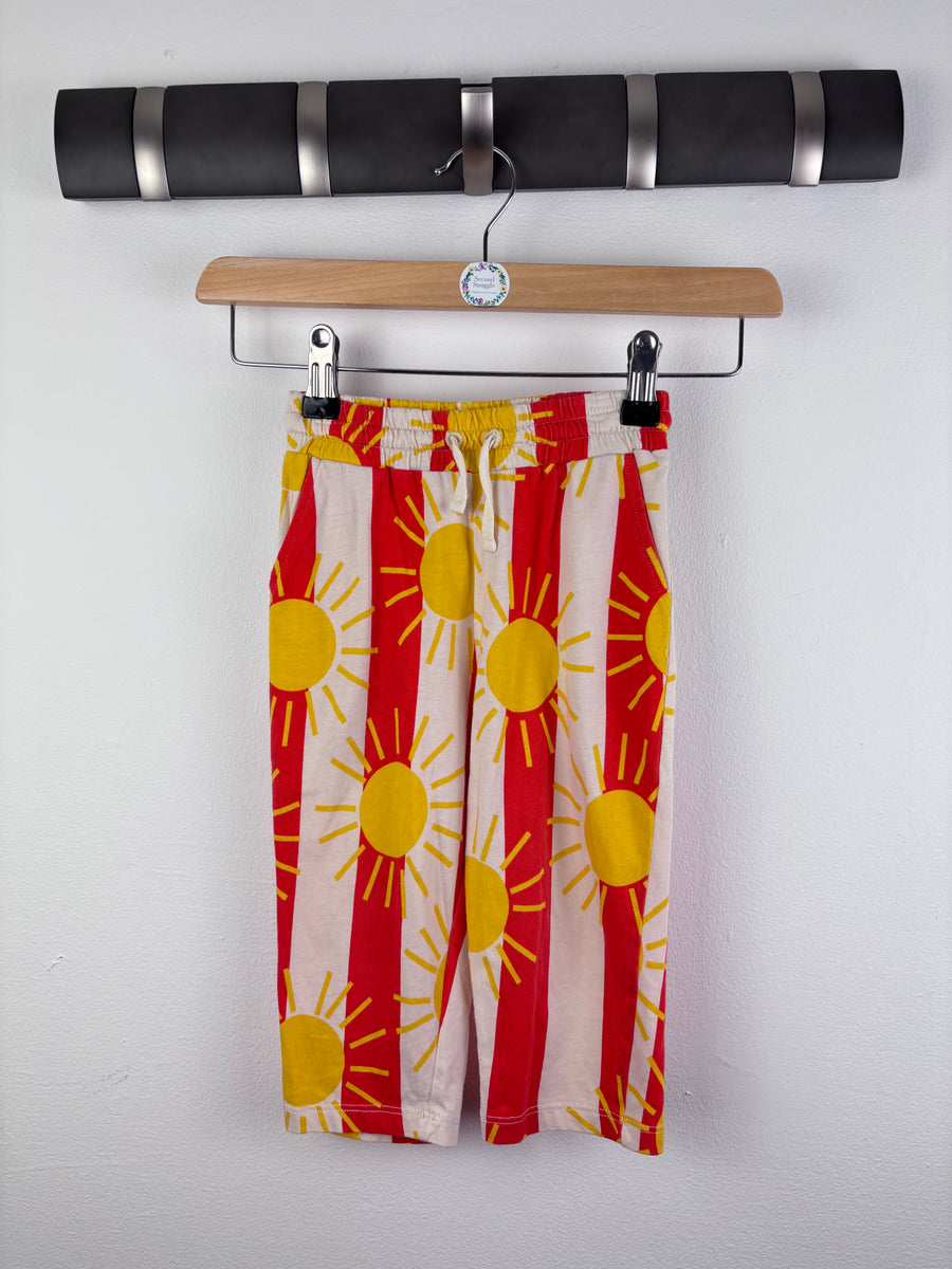 Mini Rodini Red Sun Stripe Trousers 12-18 Months-Trousers-Second Snuggle Preloved