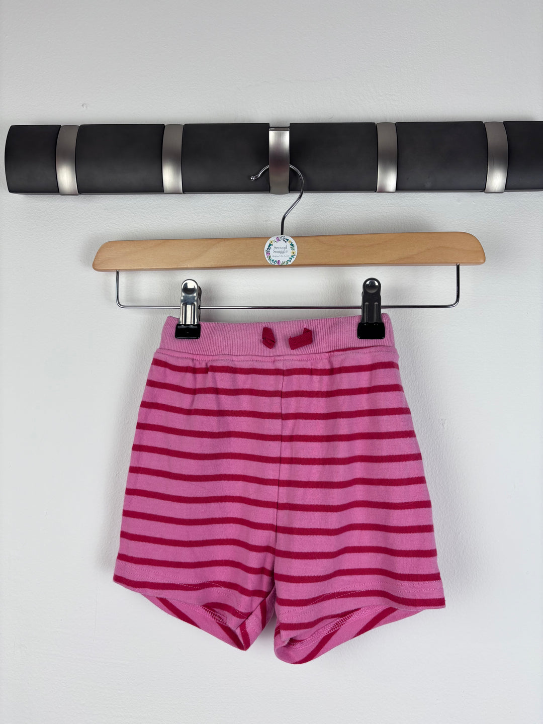Frugi Pink Striped Shorts 2-3 Years