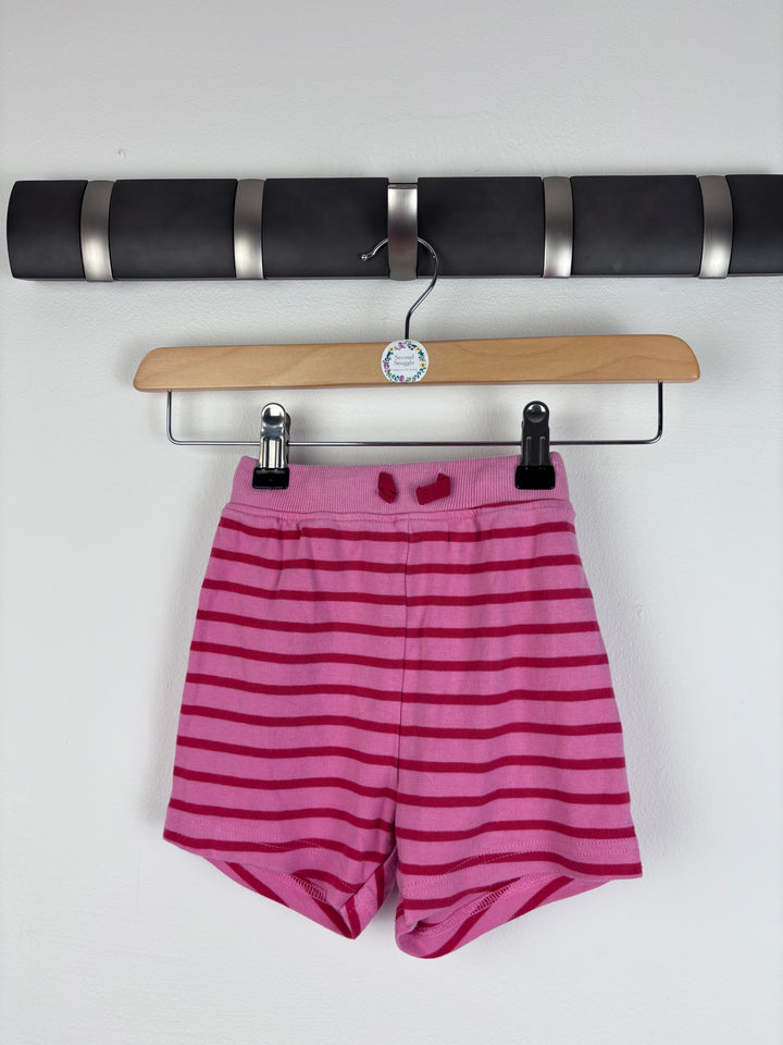 Frugi Pink Striped Shorts 2-3 Years