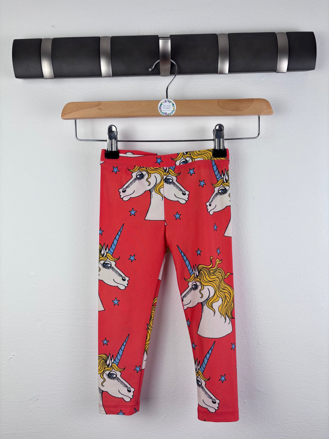Mini Rodini Pink Unicorn Leggings 12-18 Months