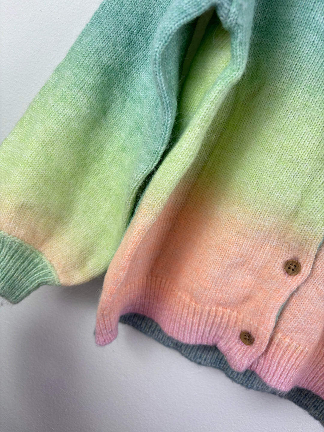 Ex M&S Pastel Ombre Knit Cardigan 6-7 Years
