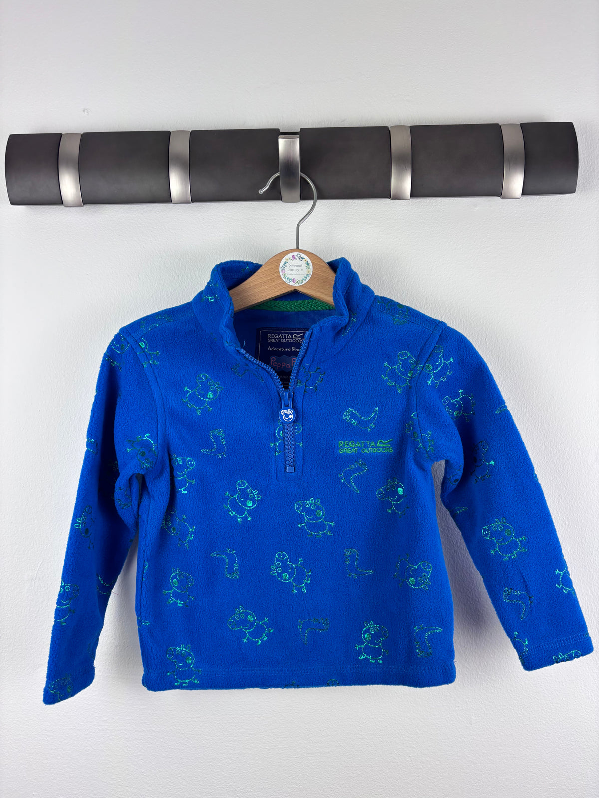 Regatta Blue Peppa Pig Fleece Quarter Zip 12-18 Months-Fleeces-Second Snuggle Preloved