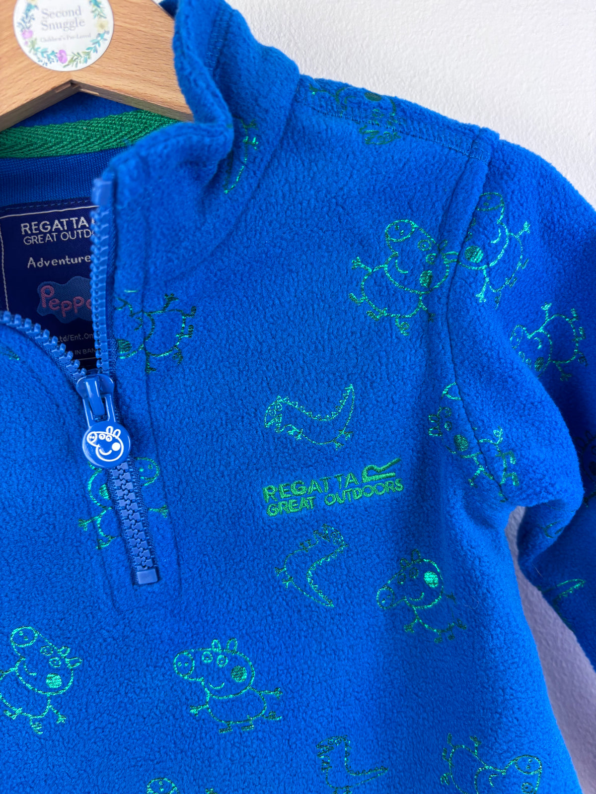 Regatta Blue Peppa Pig Fleece Quarter Zip 12-18 Months-Fleeces-Second Snuggle Preloved