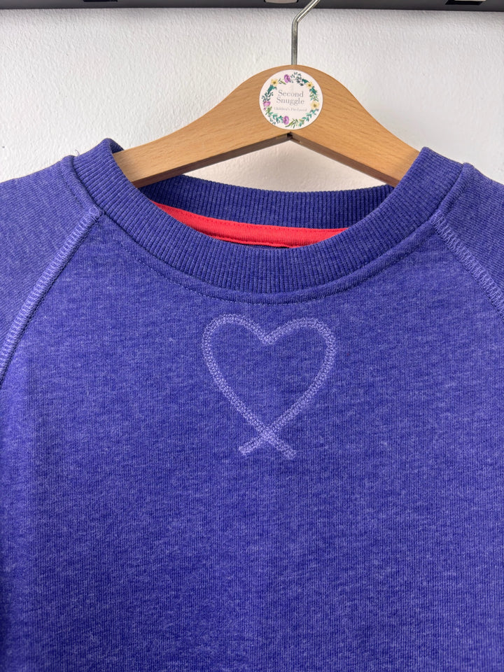 Crew Clothing Purple Sweatshirt Dress Heart Pockets 6-7 Years-Dresses-Second Snuggle Preloved