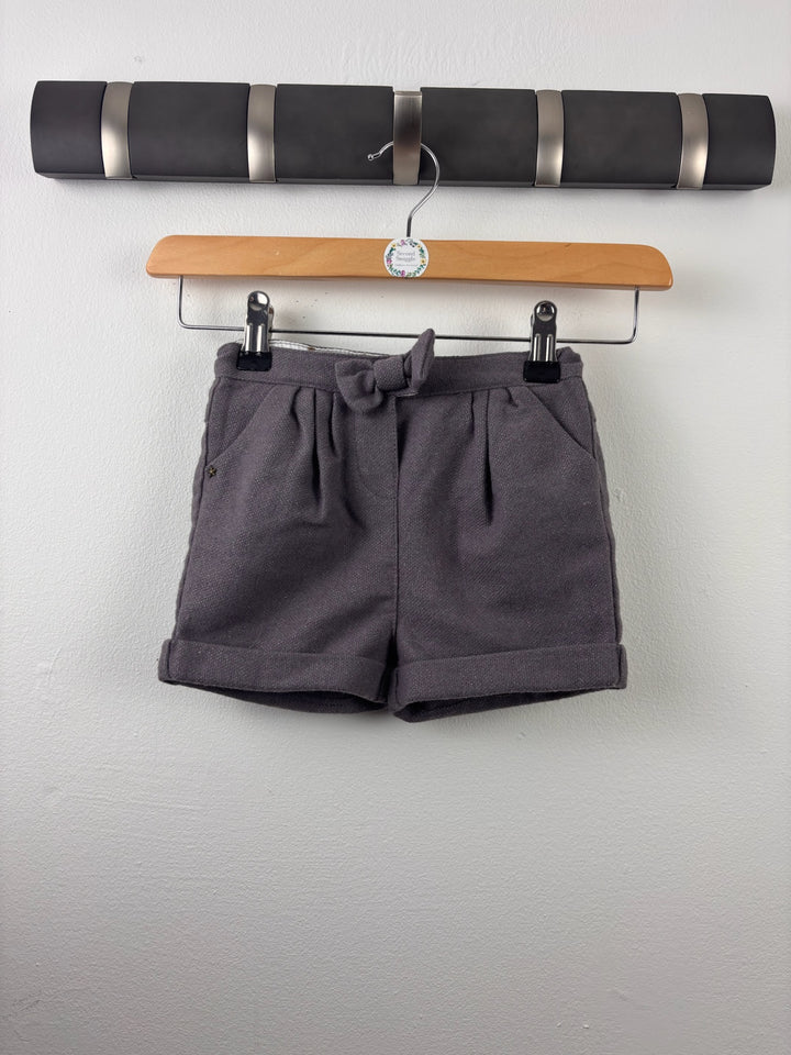 Tape à l’Oeil Grey Bow Waist Shorts 23 Months-Shorts-Second Snuggle Preloved