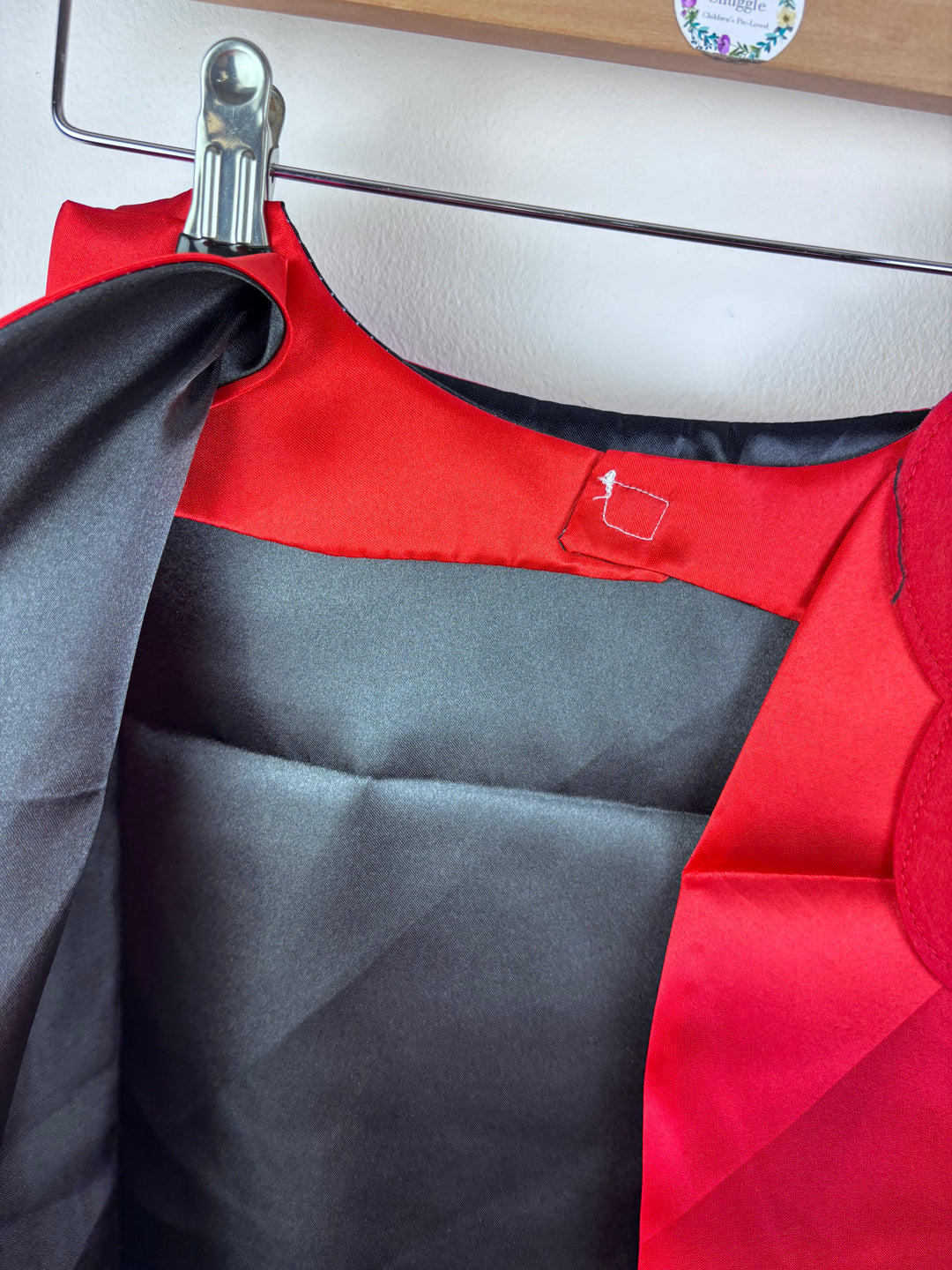 Red Satin Superhero Cape and Mask One Size