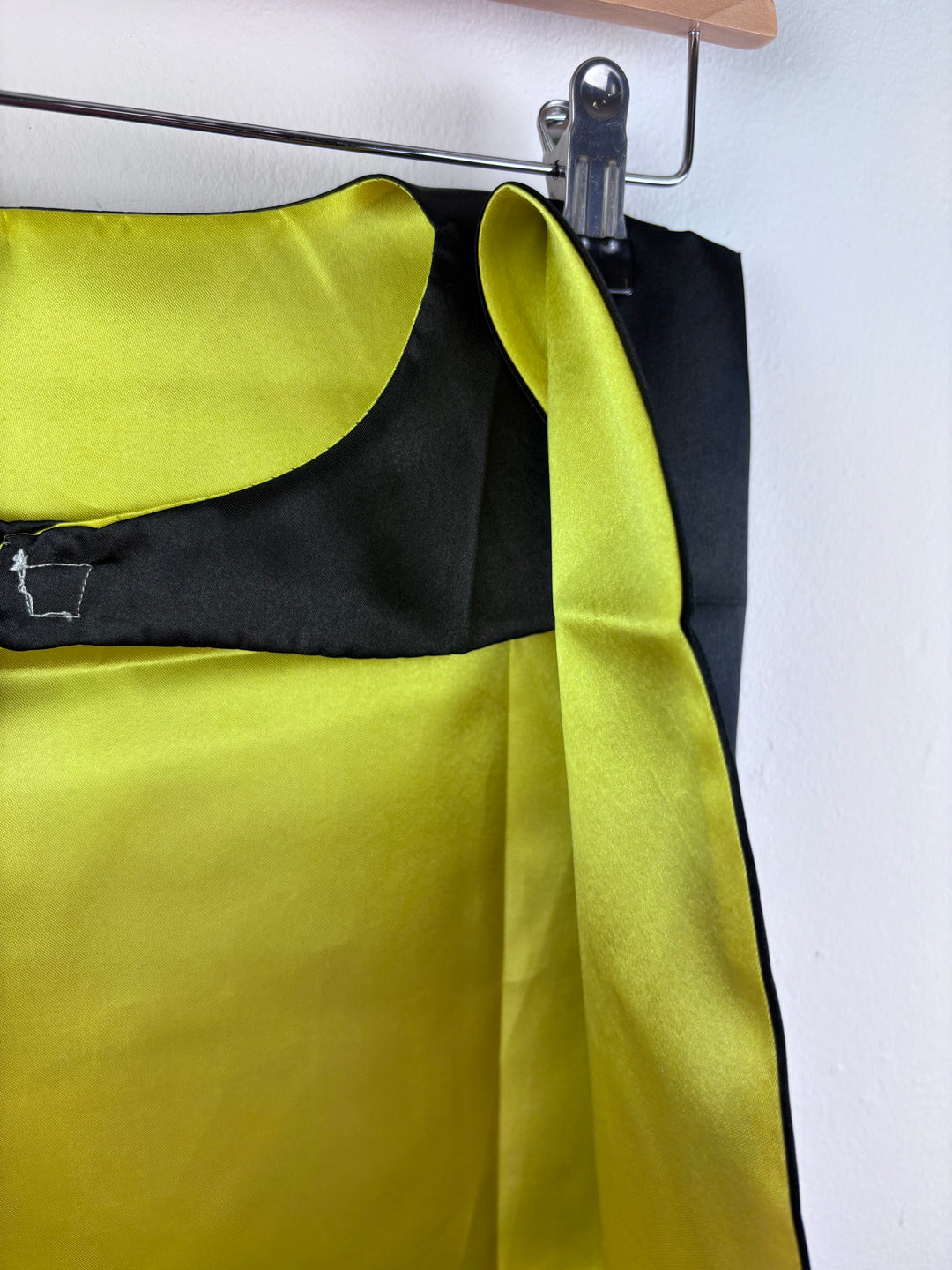 Black and Yellow Satin Superhero Cape and Mask One Size